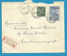 768+771 Op Brief Aangetekend Met Stempel MARCHIENNE-AU-PONT (VK) - 1948 Export