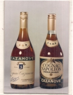 - étiquette  1960*CAZANOVE  Photo Pub COGNAC Format étiquette - Rode Wijn