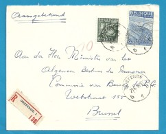 768+771 Op Brief Aangetekend Met Stempel OOSTENDE 1 (VK) - 1948 Export