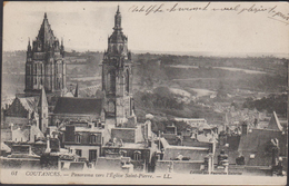 CPA Coutances Panorama Vers L'Eglise Saint Pierre Normandie WWI WW1 1916 - Coutances