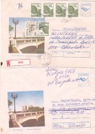 ERROR ,2X COVER STATIONERY 1992, Image Shifted, Changed Color,ROMANIA. - Abarten Und Kuriositäten