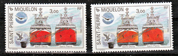 Saint Pierre Et Miquelon 528 Bateaux Variété  Orange Et Rouge  Neuf ** MNH Sin Charmela - Geschnittene, Druckproben Und Abarten