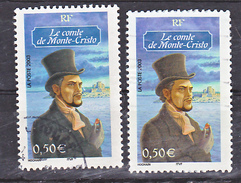 France  3592 Le Comte De Montecristo Variété Orange Violet Et Jaune Bleu Oblitéré Used - Gebruikt