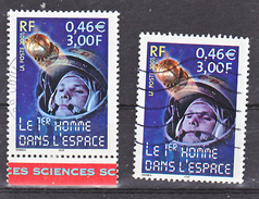 France  3425 Gagarine Variété Violet Et Normal Oblitéré Used - Oblitérés