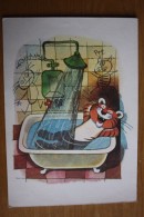 Donald Bisset Tales - Tiger Having Shower  - Old Postcard 1982 - Tigers