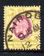 T1500 - EAST AFRICA & UGANDA 1907, Gibbons N. 37 Usato - Protectorados De África Oriental Y Uganda