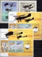 Congo Kinshasa COB BL195/96+BL197/98 Luchtvaart-Aviation 2001 MNH - Ungebraucht