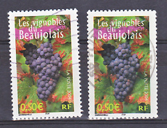 France  3648 Grappe De Raisins Variété Violet  Et Normal Oblitéré Used - Oblitérés
