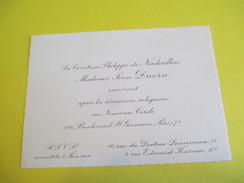 Carte D'Invitation / Comtesse Philippe De NADAILLAC Et Mme DUCRU /Nouveau Cercle/Paris/Années 70   FPM33 - Annunci Di Nozze