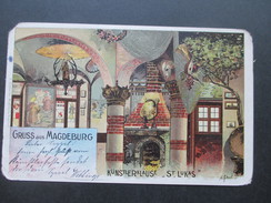 Delcampe - AK / Künstlerkarte 1901 Gruss Aus Magdeburg. Küstlerklause St. Lukas. M. Scheel 1899 - Gruss Aus.../ Grüsse Aus...