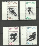 Germany BRD 1971 Olympic Games Sapporo Michel 680 - 683 MNH - Winter 1972: Sapporo