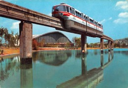 05006 "TORINO - ITALIA 61 - IL GRANDE LAGO E LA MONOROTAIA-LE MONORAIL-DEI EINZELSCHIENE-EL MONOCARRIL"  CART  NON SPED - Exhibitions