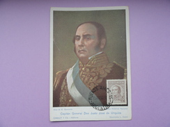 CARTE MAXIMUM CARD CAPITAN GENERAL DON JUSTO JOSE DE URQUIZA ARGENTINE - Briefe U. Dokumente