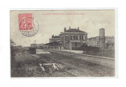 CPA 59 - GARE DE WATTRELOS - ARRIVE DU TRAIN BELGE - Wattrelos