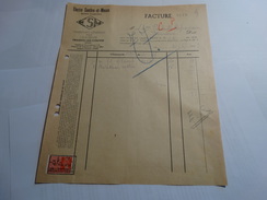 Timbres Fiscaux Sur Facture.Electro Sambre-et-Meuse,Fournitures Générales Pour L'électricité à Frasnes-lez-Couvin.-1938- - Documents