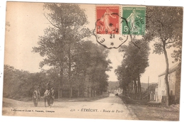 CPA Etrechy Route De Paris 91 Essonne - Etrechy