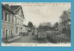 CPA 28 Chemin De Fer Train Les Deux Gares SAINT-MARCELLIN 38 - Saint-Marcellin