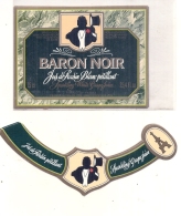 étiquette - Années 1960/1990* -Baron Noir Jus De Raisin Pétillant - White Wines