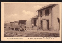 82 MONCLAR DE QUERCY LA GARE ANIMEE WAGON TRAMWAY - Montclar De Quercy