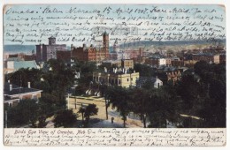 OMAHA NEBRASKA NE, EARLY BIRDS EYE CITY VIEW - SKYLINE, C1907 Vintage Postcard  [6204] - Omaha