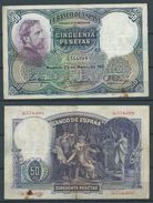 ESPAGNE SPANIEN SPAIN ESPAÑA 1931 24 DE ABRIL ROSALES 50 PTAS 2ª REPÚBLICA - 25 Pesetas