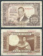 ESPAGNE SPANIEN SPAIN ESPAÑA 1953 2 DE ABRIL JULIO ROMERO DE TORRES 100 PTAS ESTADO ESPAÑOL - 100 Pesetas