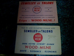 Buvards Publicitaire X 2  Semelles Et Talons Wood Milne - W