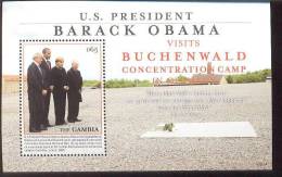 MINT NEVER HINGED SOUVENIR SHEET OF US PESIDENT BARACK OBAMA  ( GAMBIA  3211   0924SS - Unclassified