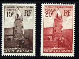 1950  Mosquée D'Ouani 15 Et 20 Fr  Yv 10-1 * - Unused Stamps