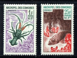 1965  Langouste, Mérou Yv 35, 38 * - Neufs