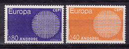 Andorra Andorre 1970 Europa CEPT Mi#222-223 Yvert#202-203 Mint Never Hinged - Unused Stamps