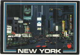 STATI UNITI - UNITED STATES - USA - US - 1989 - 25 North Dakota + 25 Bird - Time Square At Night New York City - Viag... - Time Square
