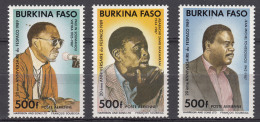 Burkina Faso 1989 Mi#1199-1201 Mint Never Hinged - Burkina Faso (1984-...)