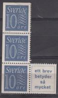 Sweden Nice Se-Tenant Piece, Mint Never Hinged - Feuilles Complètes Et Multiples