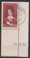 Saar 1956 Mi#377 Canceled, Coin Date - Used Stamps
