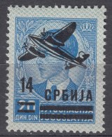 Germany Occupation Of Serbia - Serbien 1942 Airmail Mi#69 Mint Never Hinged - Occupation 1938-45