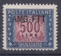 Italy Trieste Zone A AMG-FTT 1949 Posta Segnatasse 500 Lire Sassone#28 Mint Never Hinged - Ongebruikt