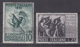 Italy Republic 1951 Sassone#675-676 Mi#848-849 Mint Hinged - 1946-60: Mint/hinged