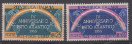 Italy Republic 1953 Sassone#723-724 Mi#896-897 Mint Hinged - 1946-60: Mint/hinged