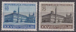 Italy Republic 1954 Sassone#733-734 Mi#906-907 Mint Hinged - 1946-60: Nieuw/plakker