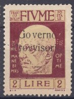 Fiume 1921 Sassone#160 Mint Hinged - Fiume