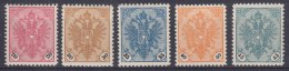 Austria Feldpost Occupation Of Bosnia 1901 Mi#24-28 Mint Hinged - Unused Stamps