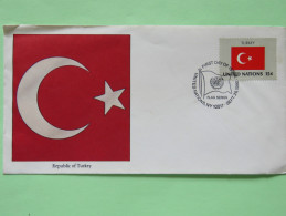 United Nations (New York) 1980 FDC Cover - Flag Turkey - Storia Postale