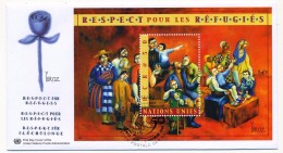 NATIONS UNIES GENEVE - 2 FDC "Respect Pour Les Réfugiés" - Novembre 2000 - Flüchtlinge