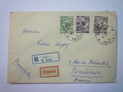 ENVELOPPE  REC  Au Départ De  RIJEKA 2  à Destination De TOULOUSE  1956   - Storia Postale