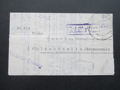 Alliierte Besetzung 1948 R1 Gebühr Bezahlt (lila) Triberg (Schwarzwald) Gesellschaftervertrag Notariat Triberg - Sonstige & Ohne Zuordnung