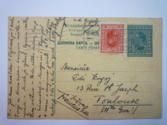 ENTIER POSTAL  à Destination De  TOULOUSE  1930   - Entiers Postaux