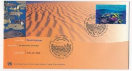 NATIONS UNIES GENEVE - 3 FDC "Australie, Patrimoine Mondial" - 1999 - Protection De L'environnement & Climat