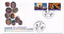 NATIONS UNIES GENEVE - 3 FDC "50eme Anniversaire De L'UNICEF" - 1996 - Andere & Zonder Classificatie