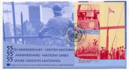 NATIONS UNIES GENEVE - 4 FDC "55ème Anniversaire NATIONS UNIES" - Juillet 2000 - VN